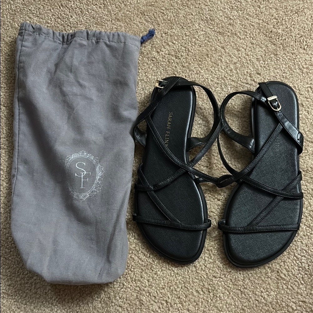Leather Slingback Sandals with dust bag